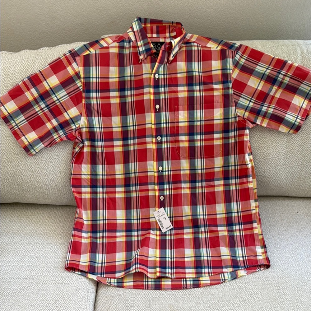 Jos. A. Bank Multicolor Plaid Button Down Shirt